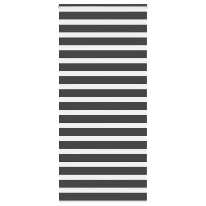 vidaXL Jaluzea tip zebra neagră lățime țesătură 105,9 cm poliester
