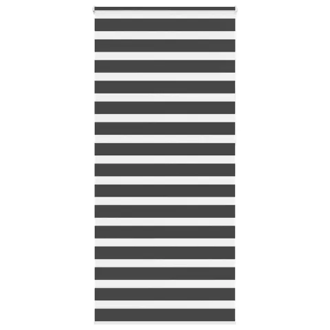 vidaXL Jaluzea tip zebra neagră lățime țesătură 105,9 cm poliester