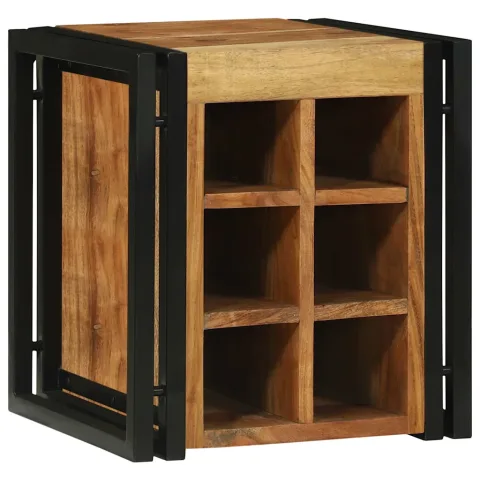 vidaXL Raft pentru vin 35 x 35 x 39 cm Lemn Solid de Acacia