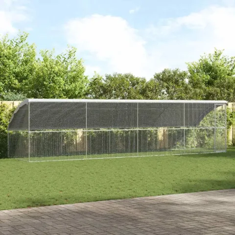 vidaXL Cușcă pentru pui 4 buc. Argintiu 800 x 200 x 200 cm