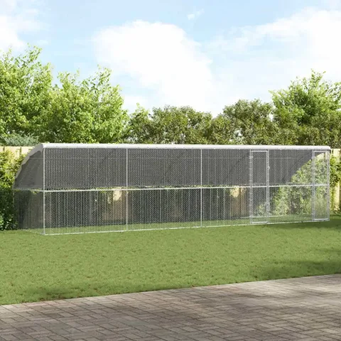 vidaXL Cușcă pentru pui 4 buc. Argintiu 800 x 200 x 200 cm