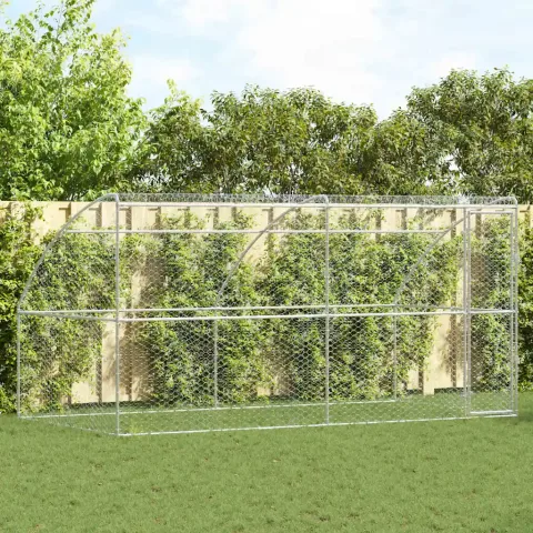 vidaXL Cușcă pentru câini 2 buc. Argintiu 4 x 2 x 2 m Oțel galvanizat
