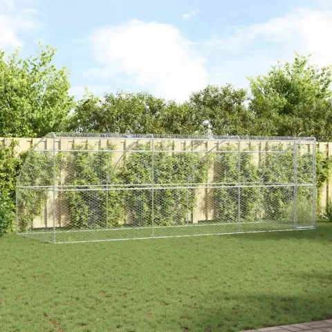 vidaXL Cușcă pentru câini 3 buc. Argintiu 6 x 2 x 2 m Oțel galvanizat