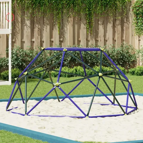 vidaXL Dome de escaladă pentru copii albastru 8FT fără tobogan Oțel