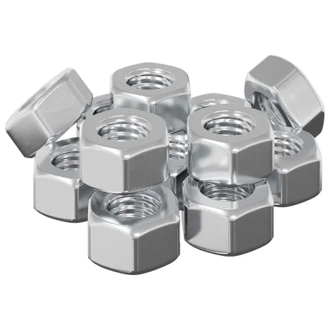 vidaXL Nuci Acorn Hexagonale 3913 buc. Argintiu Metal