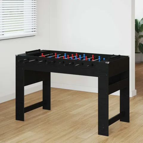 vidaXL Masă de Foosball Stejar Negru 125 x 60,5 x 80 cm Lemn prelucrat