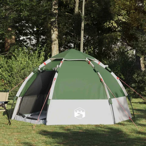 vidaXL 4 persoană Verde Polyester 185T