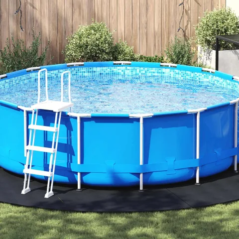 vidaXL Folie pentru Bază de Piscină Ø 500 cm (2 mm) Rotund Negru