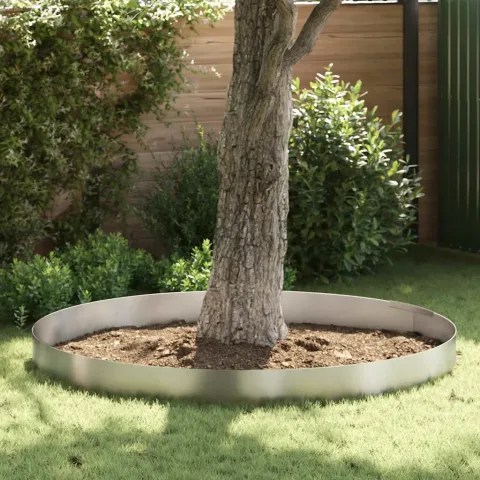 vidaXL Margine pentru gazon 450 x 25 cm Oţel inoxidabil Argintiu