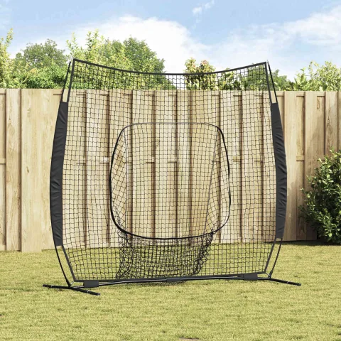 vidaXL Plasă pentru antrenament de baseball Negru 250 x 106 x 209 cm