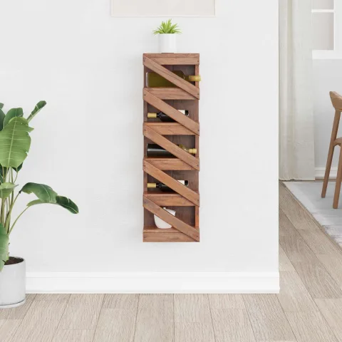 vidaXL Raft pentru vin natural 24 x 14 x 80 cm Lemn masiv de mahon