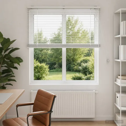 vidaXL Jaluzea venetiană Alb 120 x 130 cm 35 mm