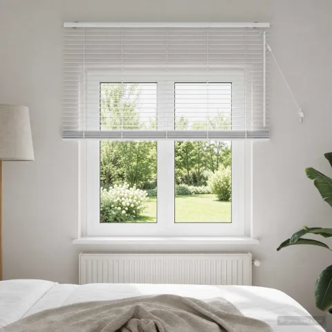 vidaXL Jaluzea venetiană Alb 135 x 130 cm 35 mm