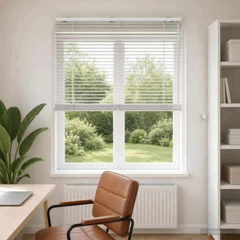 vidaXL Jaluzea venetiană Alb 120 x 160 cm 35 mm