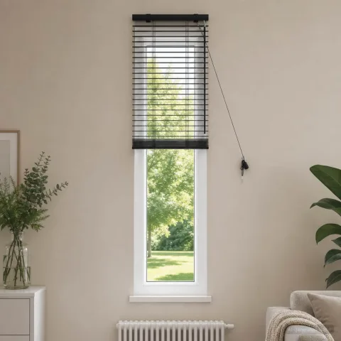 vidaXL Jaluzea venetiană Negru 50 x 160 cm 35 mm