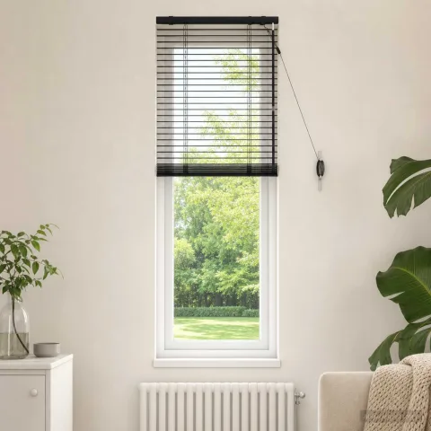 vidaXL Jaluzea venetiană Negru 60 x 160 cm 35 mm