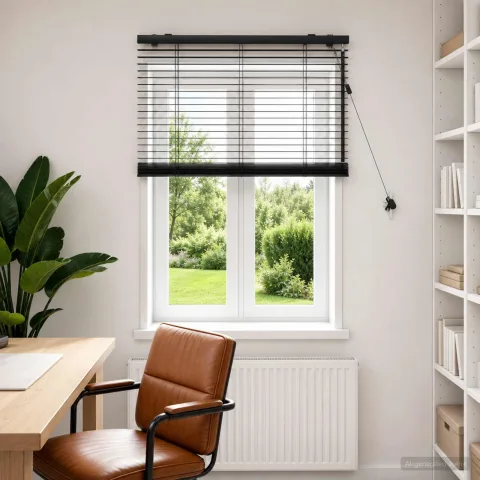 vidaXL Jaluzea venetiană Negru 90 x 160 cm 35 mm