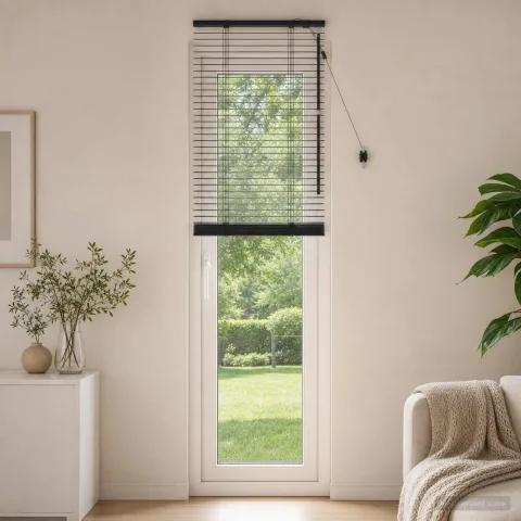 vidaXL Jaluzea venetiană Negru 65 x 250 cm 35 mm