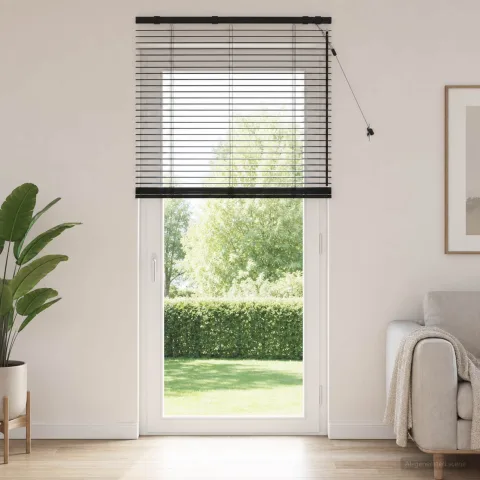 vidaXL Jaluzea venetiană Negru 95 x 250 cm 35 mm