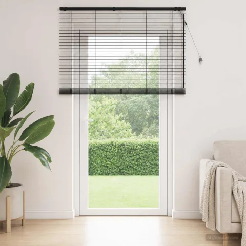 vidaXL Jaluzea venetiană Negru 160 x 250 cm 35 mm