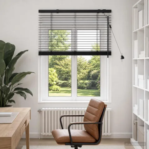 vidaXL Jaluzea venetiană Negru 90 x 130 cm 35 mm