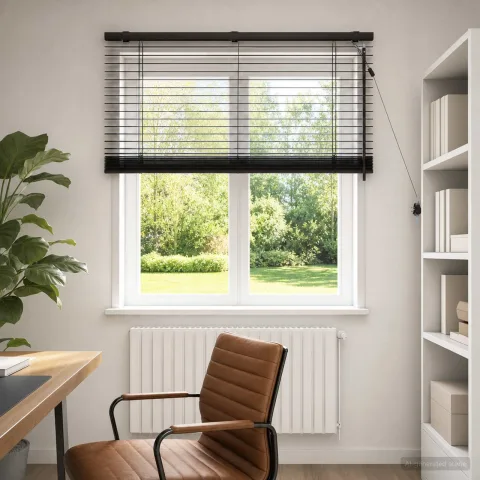 vidaXL Jaluzea venetiană Maro închis 120 x 130 cm 35 mm