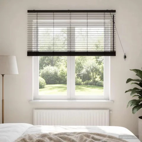 vidaXL Jaluzea venetiană Maro închis 140 x 130 cm 35 mm