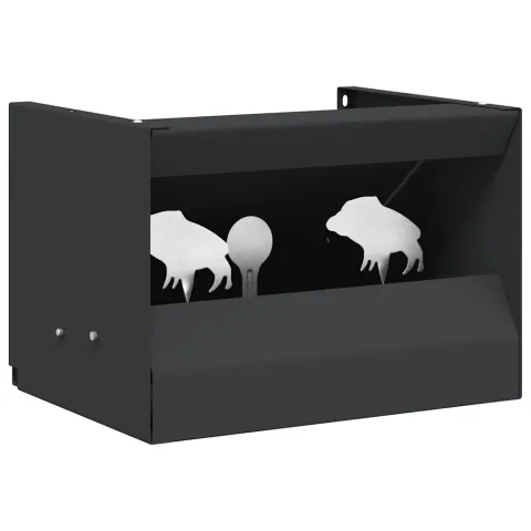 vidaXL Cutie pentru capcane de bile Negru 29 x 22 x 20 cm Oțel