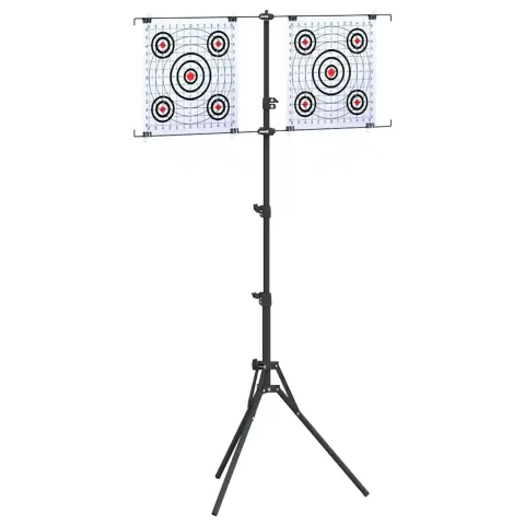 vidaXL Suport pentru țintă Negru și Alb 82,5 x 51 x 150 cm Metal