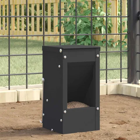 vidaXL Urmărire pentru iepuri Negru 12,5 x 12,5 x 25 cm 1,5 kg