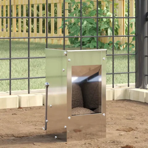 vidaXL Urmărire pentru iepuri Argintiu 12,5 x 12,5 x 25 cm 1,5 kg
