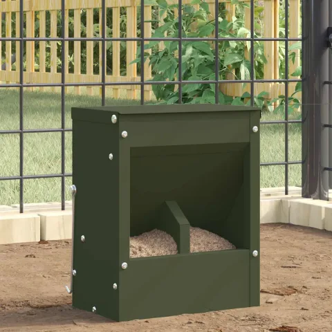 vidaXL Urmărire pentru iepuri Verde măsliniu 20 x 12,5 x 25 cm 3 kg