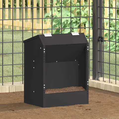 vidaXL Urmărire pentru iepuri Negru 33,5 x 25,5 x 45,5 cm 3 kg