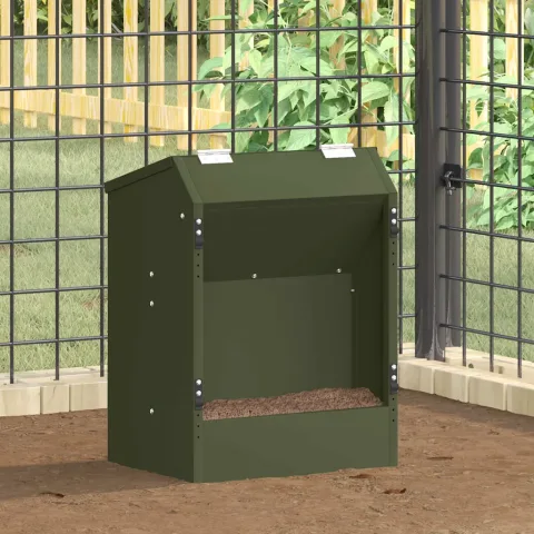 vidaXL Urmărire pentru iepuri Verde măsliniu 33,5 x 25,5 x 45,5 cm