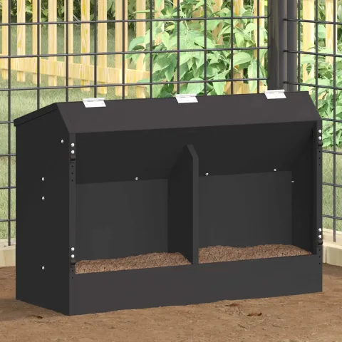 vidaXL Urmărire pentru iepuri Negru 64,5 x 25,5 x 45,5 cm 6 kg