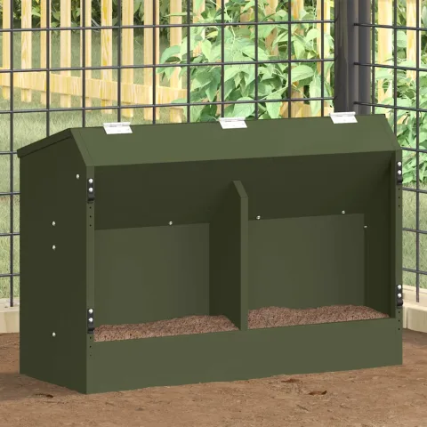 vidaXL Urmărire pentru iepuri Verde măsliniu 64,5 x 25,5 x 45,5 cm