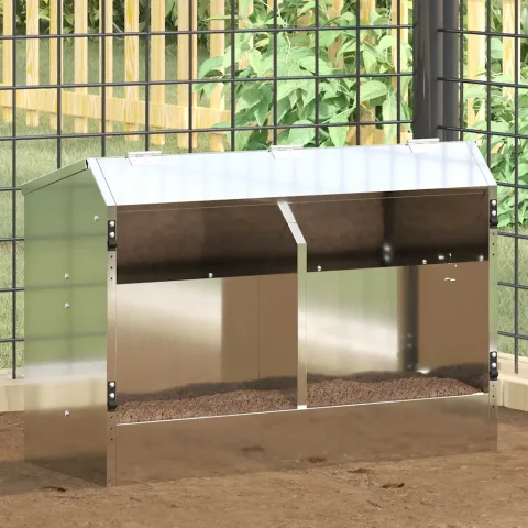 vidaXL Urmărire pentru iepuri Argintiu 64,5 x 25,5 x 45,5 cm 6 kg
