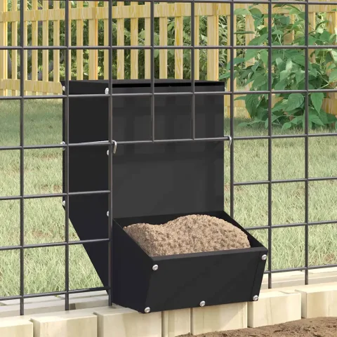 vidaXL Urmărire pentru iepuri Negru 17,5 x 26 x 28,5 cm 1,5 kg