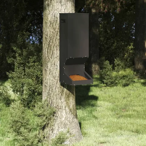 vidaXL Feeder pentru cerbi Negru 28 x 30 x 80 cm 3 kg