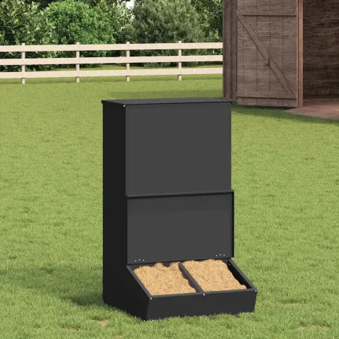 vidaXL Feeder pentru porci Negru 55 x 51 x 91,5 cm 20 kg