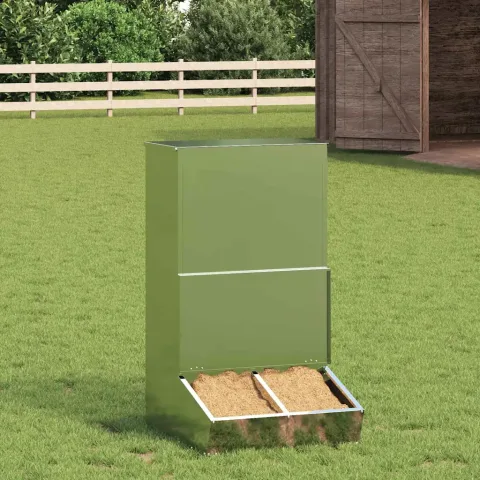vidaXL Feeder pentru porci Argintiu 55 x 51 x 91,5 cm 20 kg