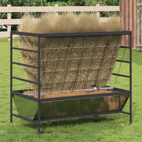 vidaXL Feeder pentru Animale Argintiu 100 x 60 x 90 cm 15 kg