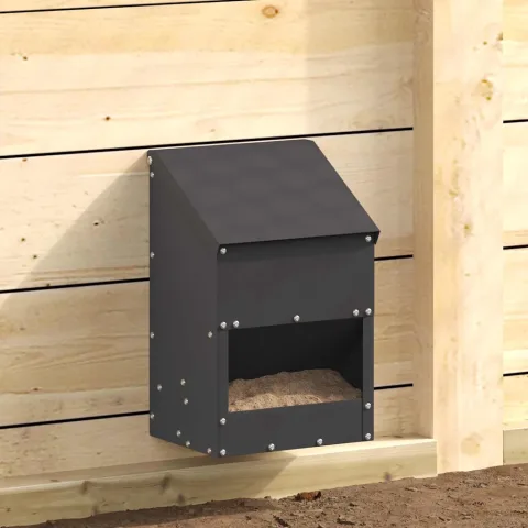 vidaXL Feeder pentru pui Negru 21 x 16 x 33 cm 3 kg