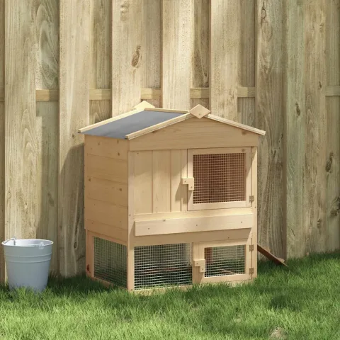 vidaXL Căsuță pentru pui Maro 75 x 60 x 89 cm Lemn masiv de pin