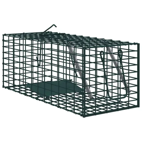 vidaXL Capcană pentru animale Verde 31 x 13 x 12cm Oțel