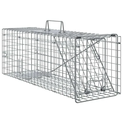 vidaXL Capcană pentru animale Antracit 61 x 20 x 21,5 cm Oțel