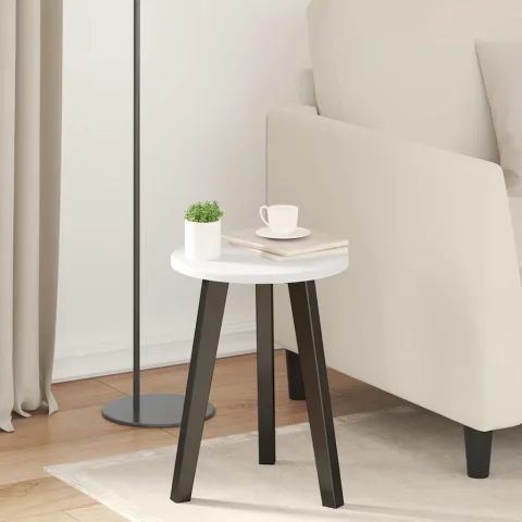 vidaXL Placă de masă Ø 30 x 1,5 cm Rotund Lemn prelucrat Alb