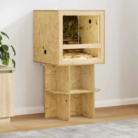vidaXL Bază pentru terariu Maro 50 x 50 x 50 cm OSB