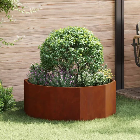 vidaXL Jardinieră Ruginit 90 x 90 x 35 cm Oțel rezistent de intemperii