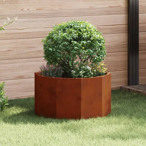 vidaXL Jardinieră Ruginit 60 x 60 x 35 cm Oțel rezistent de intemperii